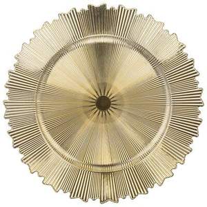 Plat rond de luxe et assiettes de service de mariage 12 "13" assiette de présentation personnalisée assiettes métalliques légères et écologiques de belle qualité - Product Image 4