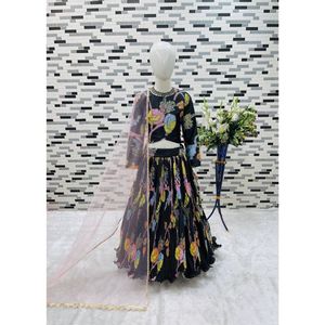 Summer Latest Western Pattern Design Lahenga Choli Set para Kid Girl Fabricación en India Gujarat - Product Image 2