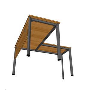 Wooden Gaming <b>Desk</b> with <b>Foldable</b> Oval Shape & Adjustable Legs 140x140cm Home <b>Office</b> Use - Product Image 6