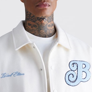 OEM personalizado Chenille bordado parches de lana de la escuela secundaria Bomber béisbol Letterman Varsity chaqueta para los hombres de la Universidad - Product Image 2