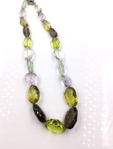 พลอยหลายชนิดทรงเว้าแบบธรรมชาติสำหรับทำเครื่องประดับชั้นดี สร้อยคอพลอย - Product Image 5