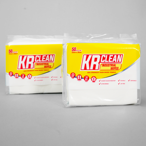 Los paños de limpieza de tamaño 25x25cm están hechos de tela no tejida duradera, lo que garantiza la eficiencia para el uso industrial - Product Image 1