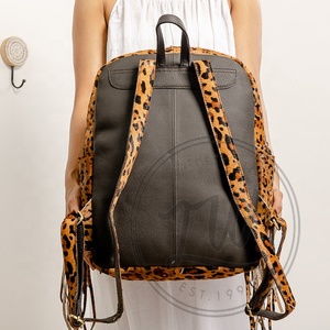 Stylish Hot Fashion Hand Tooled Cowhide Fur Leather <b>Backpack</b> Stylish Carving Leather <b>Backpack</b> Leather Western Style <b>Backpack</b> - Product Image 5