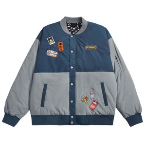 Chaqueta Bomber de Invierno Estilo Streetwear con Cierre de Cremallera y Logotipo Frontal Personalizado para Hombre - Product Image 4