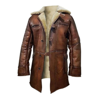Trench-Coat en peau de mouton surdimensionné et respirant pour hommes Veste en cuir réversible doublée de fourrure Vestes en peau de mouton style temps froid