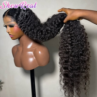 Perruques Lace Front HD en cheveux humains sans colle, bouclées profondes, cuticules alignées, cheveux indiens bruts, pour femmes noires