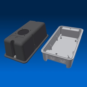 Caja de Distribución de Perfil Alto PS-14H9 ABS para una Enchufe SCHUKO con Protección IP40 - Product Image 1