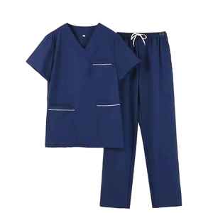 Top exfoliante de secado rápido de estiramiento de gama alta, traje de quirófano de manga corta para veterinario/Hospital, ropa de trabajo, enfermera - Product Image 5