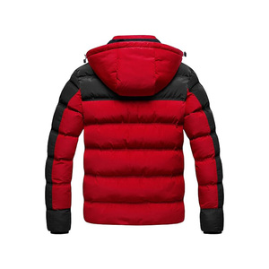 Mode hiver à capuche coton grande taille coupe-vent bulle veste zippée à manches longues à capuche vers le bas Puffer épissage vol hommes veste - Product Image 2