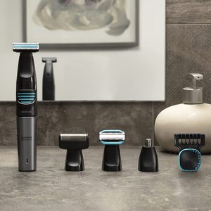 Afeitadora Multifunción con Doble Cuchilla, Alimentación USB, Resistente al Agua IPX7, Cabezal Laminado, 60 Minutos de Autonomía, Segura para Cuerpo y Rostro - Product Image 1