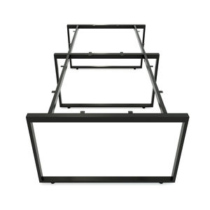 Pieds de bureau industriels en fer 25x50mm, lot de 4, pour table 240x120cm, robustes, assemblage requis - HCRT010 - Product Image 2