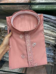 Seda de rayón de diseñador con bordado de lentejuelas Kurta Pijama exportador mundial y proveedor de Surat a la tarifa más baja - Product Image 3