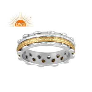 Newly design fine sterling <b>silver</b> brass set handmade design <b>spinner</b> band <b>ring</b> <b>silver</b> jewelry manufacturer - Product Image 1
