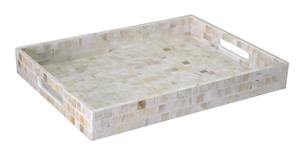 Plateau en nacre de qualité supérieure, fait à la main, pour servir des boissons, des collations, des desserts, décoration d'intérieur, disponible au meilleur prix - Product Image 3