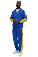 Veste de sport pour homme KY Contrast Stripe Homme 100% polyester, col montant, pour équipe scolaire de basketball