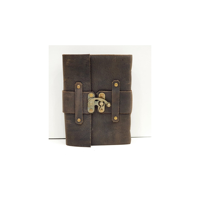 Journal de voyage en cuir véritable pour hommes et femmes, vintage antique fait main avec serrure, carnet de notes personnalisé de haute qualité
