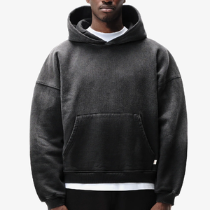 Nuevo diseño más vendido invierno hombres Sun Fade sudaderas con capucha serigrafía lavado de gran tamaño logotipo personalizado venta al por mayor ropa de calle Sudadera con capucha - Product Image 2