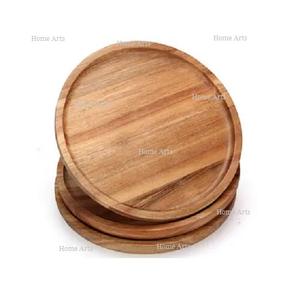 Juego de 2 Platos Base de Diferentes Tamaños, Platos Base de Madera de Calidad Exclusiva para Bodas y Fiestas - Product Image 5