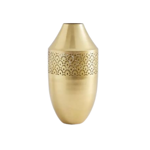 Vase à fleurs moderne en métal avec finition or pour centre de table de mariage, maison et restaurant Vase à fleurs pour vaisselle - Product Image 3