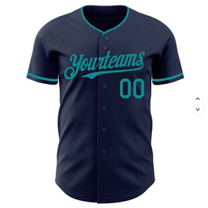 Camisetas de Béisbol Personalizadas con Impresión por Sublimación Azul, 100% Poliéster de Secado Rápido, Tallas Grandes para Hombre Adulto, Precio Económico - Product Image 3