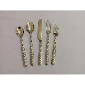 Luxurious Stainless Steel <b>Flatware</b> Set with Mirror Polished Finished Perfect for Home Weddings and Event Dining Accessories - Product Image 5
