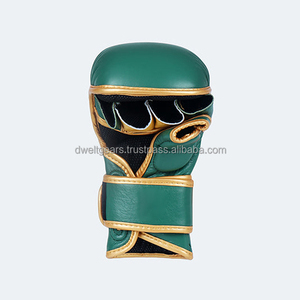 OEM MMA Sanda Boxing Shooter Gloves Genuine Leather PU Hook Loop Closure Training Sparring Gloves Custom Logo Factory Wholesale - Product Image 2