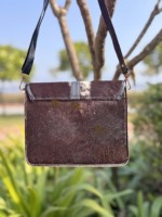 Tas Selempang Kulit Asli Ringan Unisex dengan Desain Huruf, Tas Tangan Kasual Bergaya Kapasitas Besar