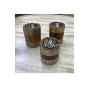 Bulk Wooden Mubkhar <b>Oud</b> Burner Set Of Three Round Shape <b>Incense</b> Bakhoor Burner For Wedding Fragrance Use - Product Image 1