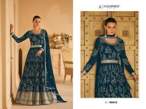 Ensemble de costume en velours pakistanais traditionnel avec travail lourd de zari, collection d'hiver, design élégant, coupe confortable, couleurs attrayantes - Product Image 4