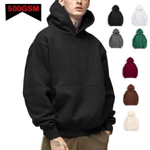 Poids lourd 480GSM hommes décontracté coton polaire sweat nouveau automne mode sweats à capuche haut imprimé Logo personnalisé Anti-rétrécissement - Product Image 1