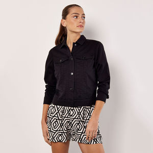 Chaquetas Vaqueras de Mezclilla para Mujer, Talla Adulto, Marca Personalizada, Al Por Mayor, Transpirables, de Algodón, Lisas, Teñidas, con Cuello Camisero - Product Image 5