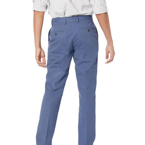 Pantalon chino léger fabriqué en usine pour hommes sur mesure nouveau motif droit élégant toile colorée lavage de haute qualité - Product Image 3