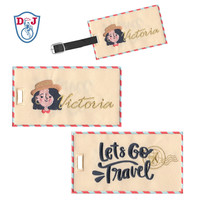 Nuevos parches bordados personalizados Etiqueta de nombre de equipaje Diseños bordados