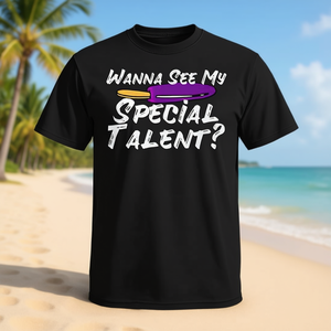 Maglietta Wanna See My Special Talent Deep Popsicle per Adulti Unisex, Manica Corta, Girocollo, Stampa Serigrafica, Maglietta Promozionale - Product Image 3
