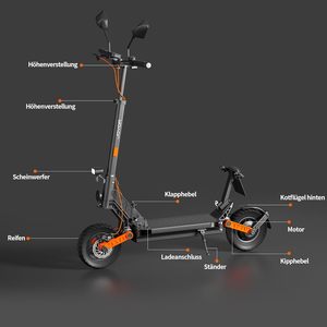 Nuevo Scooter Eléctrico Plegable S8E de 80 km con Homologación ABE, Alcance Máximo de 100 km, Motor de 500 W, Superventas - Product Image 2