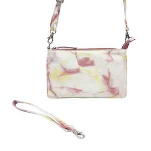 Tie Dye amarillo y rojo sobre base blanca cuero genuino de grano completo suave con asa de hombro ajustable Estilo Vintage proveedor superior - Product Image 1