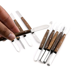 Vente chaude Sharp Sculpture Outil Argile Moulage Spatule En Acier Inoxydable Manche En Bois Cire Coupe Outil D'artisanat pour Artistes - Product Image 6