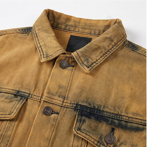 Veste en jean vintage pour homme 2025, style vintage, tissu en coton de haute qualité, boutonnée, légère, pour le confort des hommes - Product Image 4