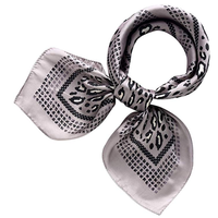 Foulard carré de luxe en satin de soie pour femme, motif pois, animal, léopard, losanges, feuille, imprimé logo personnalisé – Ventes flash
