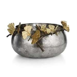 Premium Brass and Steel Metal Serving Bowl Handcrafted Heavy Gauge Design for Kitchen Dining - Product Image 2