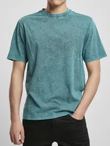 कस्टम हेवीवेट स्ट्रीटवियर शर्ट 100% कपास से अधिक आकार के विंटेज एसिड वॉश टी शर्ट