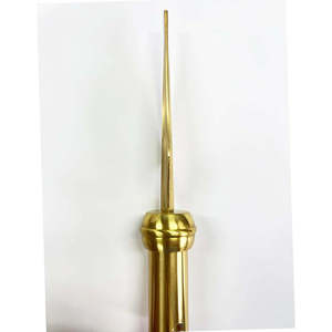 ปลายเสาธงทองเหลืองทรงสี่เหลี่ยมขนาดเส้นผ่านศูนย์กลาง 1 นิ้ว สำหรับเสาธงในร่มหรือเสาธงสำหรับขบวนพาเหรด - Product Image 3