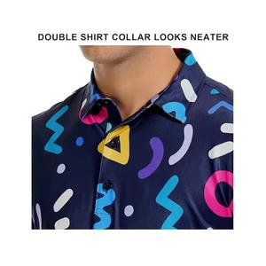 Diseño libre Rendimiento Sublimación Deportes Suave Absorbe la humedad Camiseta de golf de secado rápido Camisetas de polo para hombres Camisa de impresión completa - Product Image 5