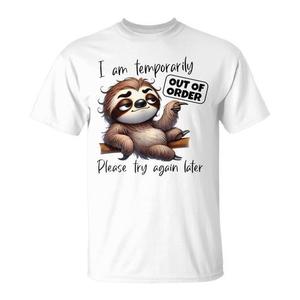 T-shirt Promozionale con Design 'Sono Temporaneamente Fuori Funzionamento, Prova di Nuovo Più Tardi' - Product Image 1