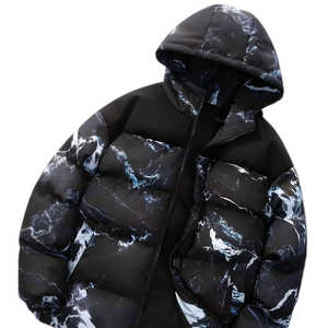 Chaqueta de Plumón Acolchada de Invierno para Hombre, de Alta Calidad, Estilo Urbano, Ligera, Impermeable, con Decoración de Piel - Product Image 1