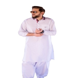 Shalwar kameez ผ้าฝ้ายสไตล์ใหม่สำหรับผู้ชายโลโก้ตามสั่งราคาขายส่งมีสีให้เลือก - Product Image 1