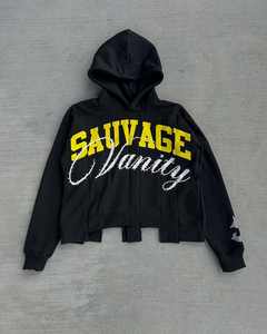 เสื้อครอปผ้าฝ้ายมีฮู้ดแบบมีซิปสีมละ450แกรมเฟรนช์เทอร์รี่ซีดจาง - Product Image 6