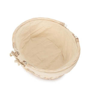 Sac de pique-nique en osier à poignée pivotante blanche avec doublure blanche style Shopper - Product Image 4