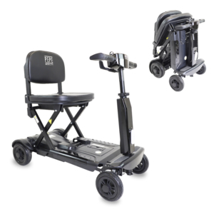 Scooter Pieghevole per Adulti, Meccanismo Manuale di Piegatura, Colore Nero con Braccioli - PEPE Mobility P10042 - Product Image 1