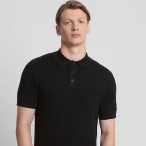 Polos de hombre de talla grande de alta demanda, colección de verano ecológica de algodón negro, últimos estilos, precio de fábrica al por mayor - Product Image 1